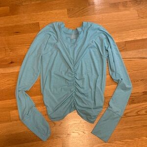 NWOT Free People Tempo Ruched Long Sleeve Top